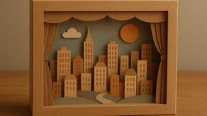 Story-Kästen aus Papier und Karton