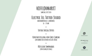 Hofflohmarkt bei Electric Eel Tattoo Studio im Rahmen der Hofflohmärkte Köln Ehrenfeld