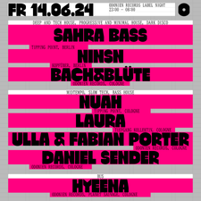 Odonien Records Label Night Fr. 14.06. w/  Sahra Bass, Bach & Blüte, Ninsn, Daniel Sender, Ulla & Fabian Porter, NUAH, Laura, HYEENA