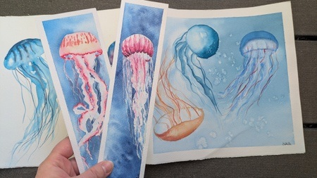 Kreativ- & Meditationsworkshop: Loslassen und Quallen malen mit Aquarell