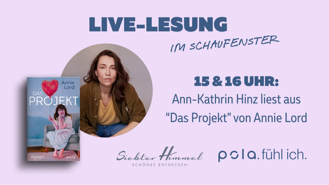 Pop Up Shop mit Live-Lesung im Schaufenster