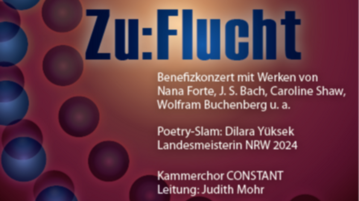 Zu:Flucht - Benefizkonzert mit Werken von Nana Forte, J. S. Bach, Caroline Shaw, Wolfram Buchenberg u. a.