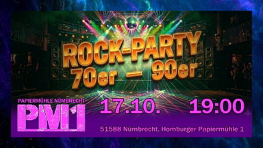 70-90er Rockparty in der Homburger Papiermühle!