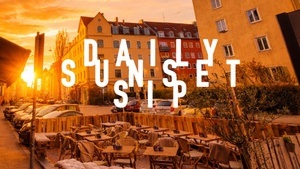 DAILY SUNSET SIP - Aperol 5.90 • Helles 4.20 - Sonne. Drinks. Immer wieder.