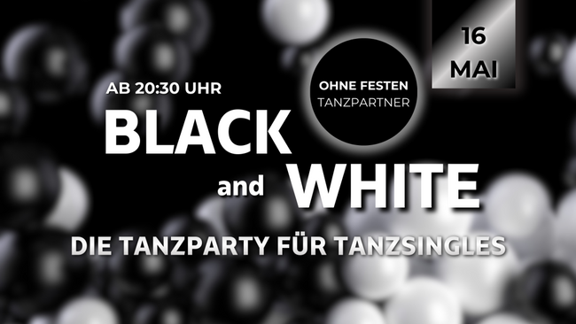 Black & White-Tanzparty für Singles