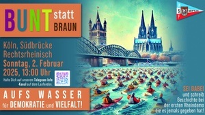 Erste Kölner Rheindemo für Demokratie und Vielfalt am 2. Februar 2025