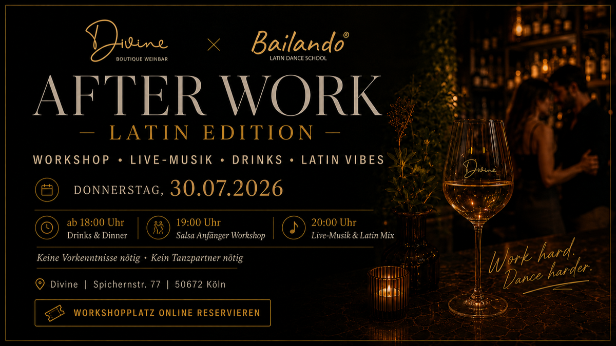 Titelbild der Veranstaltung Divine x Bailando® – After Work: Latin Edition