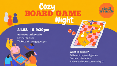 Cozy and Cute Board Game Night for beginners and friends