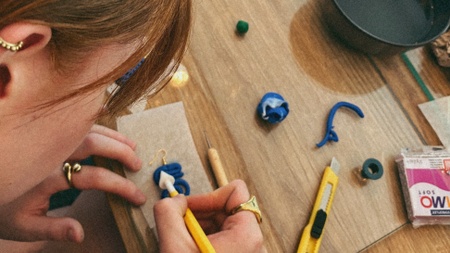 Polymer Clay - Magneten, Ohrringe und Schmuck gestalten