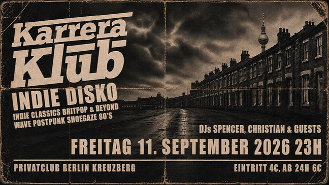 KARRERA KLUB - Indie Disko mit den DJs Christian & Spencer