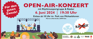 Open Air Konzert für den guten Zweck mit Räuber und Rhythmussportgruppe