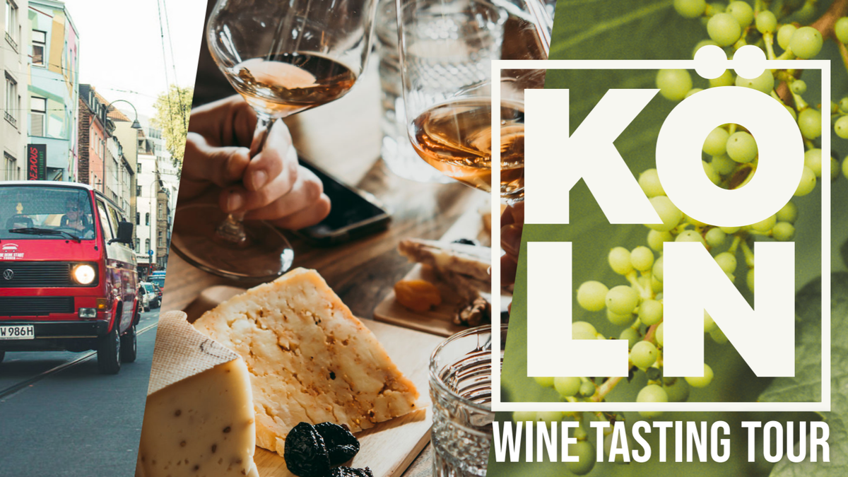 Titelbild der Veranstaltung Wine Tasting Tour / Weinprobe im VW Oldtimer Bulli (3h) – entdecke spannende Locations, Geheimtipps und genieße 6 außergewöhnliche Weine