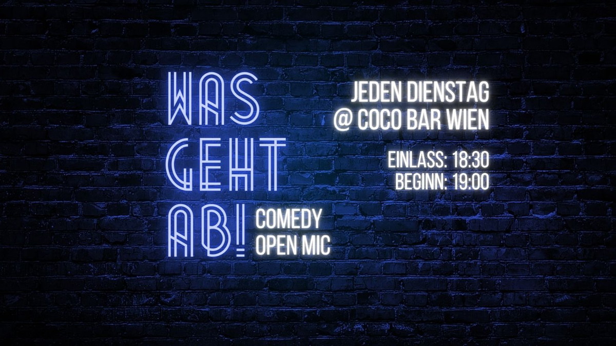 Titelbild der Veranstaltung Wasgehtab! Comedy Open Mic
