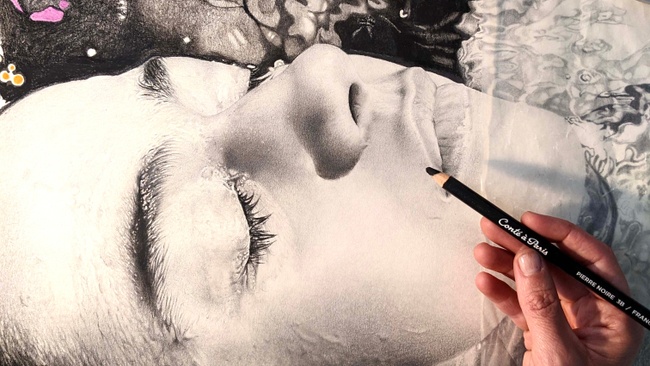 Realistic Portrait Drawing with Pencil