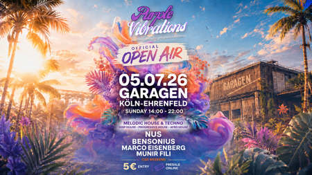 Purple Vibrations Open Air, 05.07.26, Garagen Köln