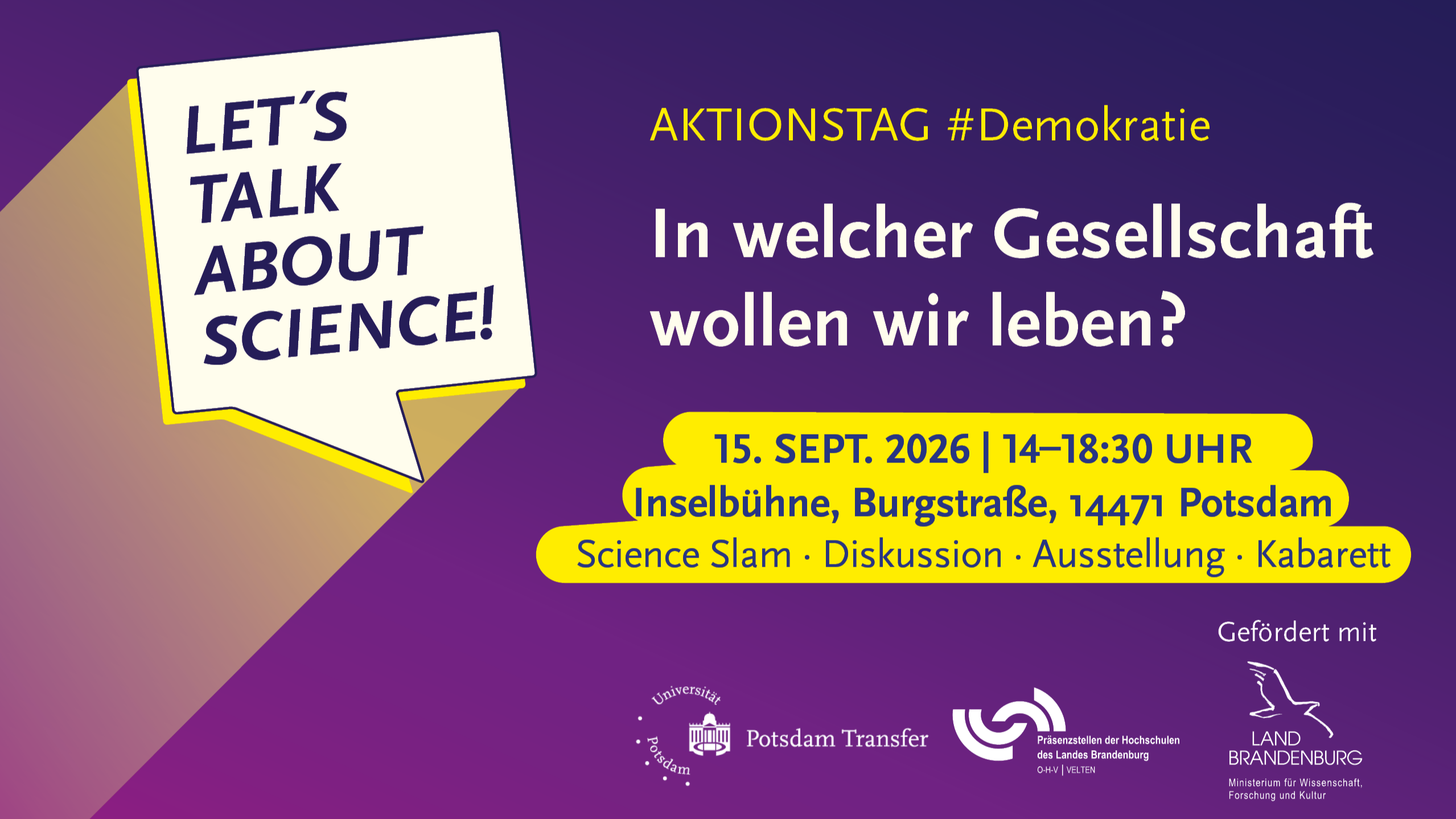 Großer Demokratie-Aktionstag – In welcher Gesellschaft wollen wir leben?“