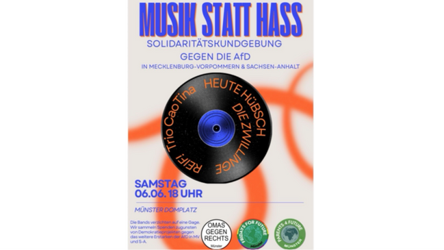 Musik statt Hass - Solidaritätskonzert und Kundgebung gegen die AfD