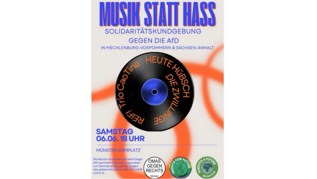 Musik statt Hass - Solidaritätskonzert und Kundgebung gegen die AfD