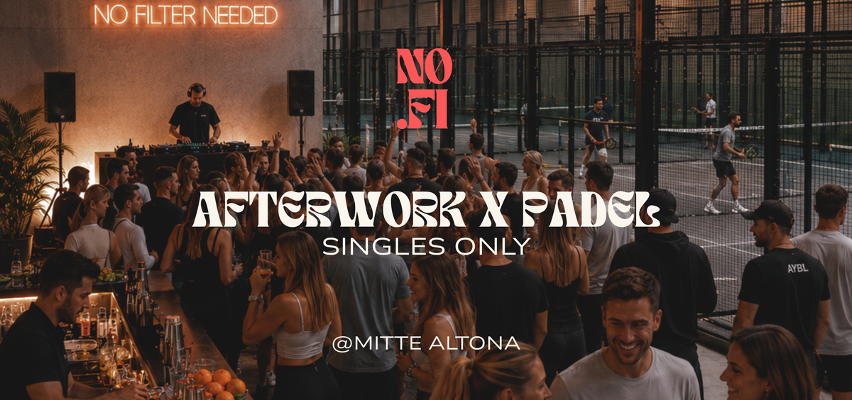 Titelbild der Veranstaltung AFTERWORK X PADEL | SINGLES ONLY @MITTE