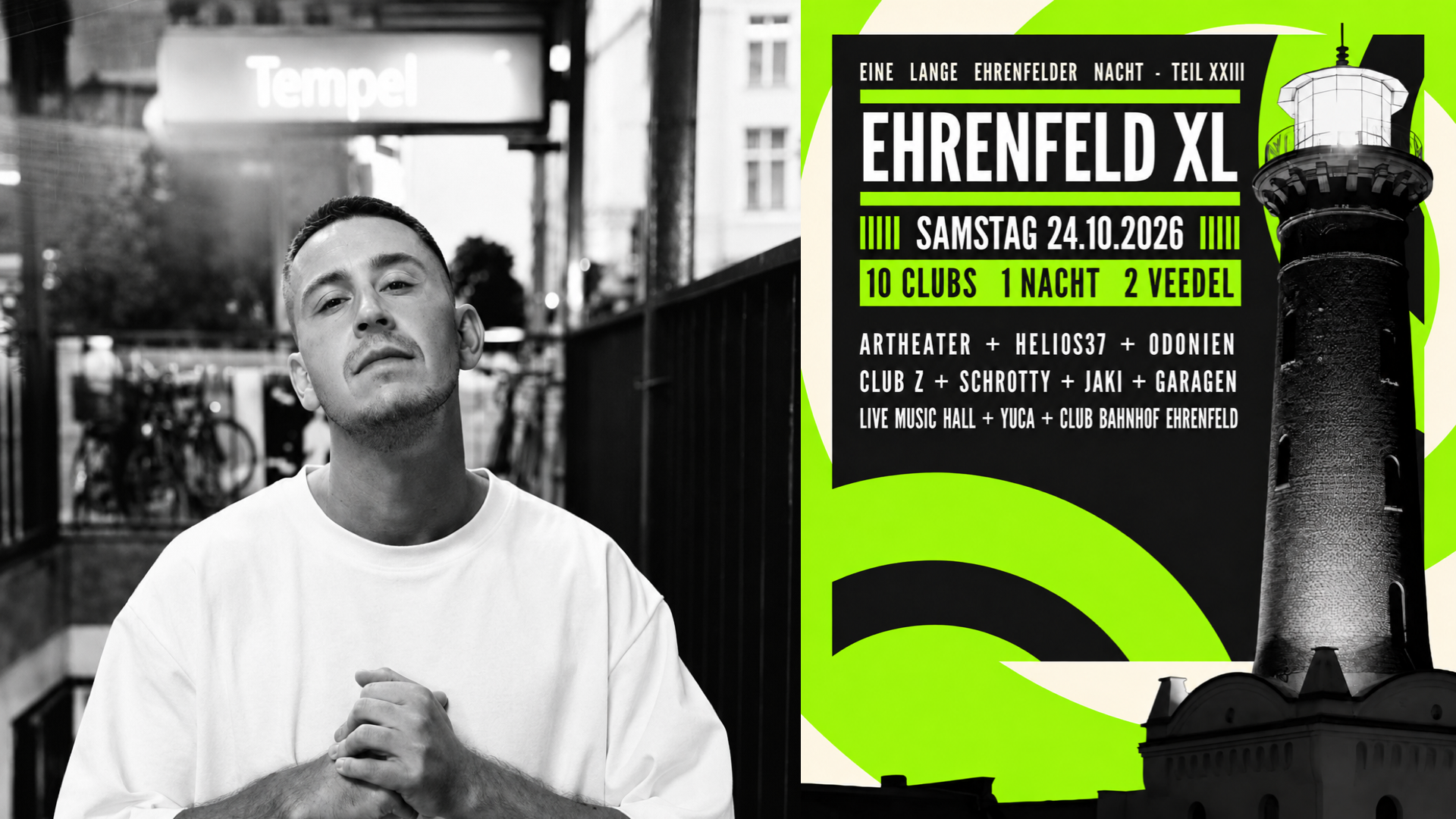 Artheater w/ A.D.H.S. (Drumcode, Berlin) & Lewis Fautzi (PoleGroup, Portugal) // Ehrenfeld XL – 10 Clubs, 1 Nacht, 2 Veedel