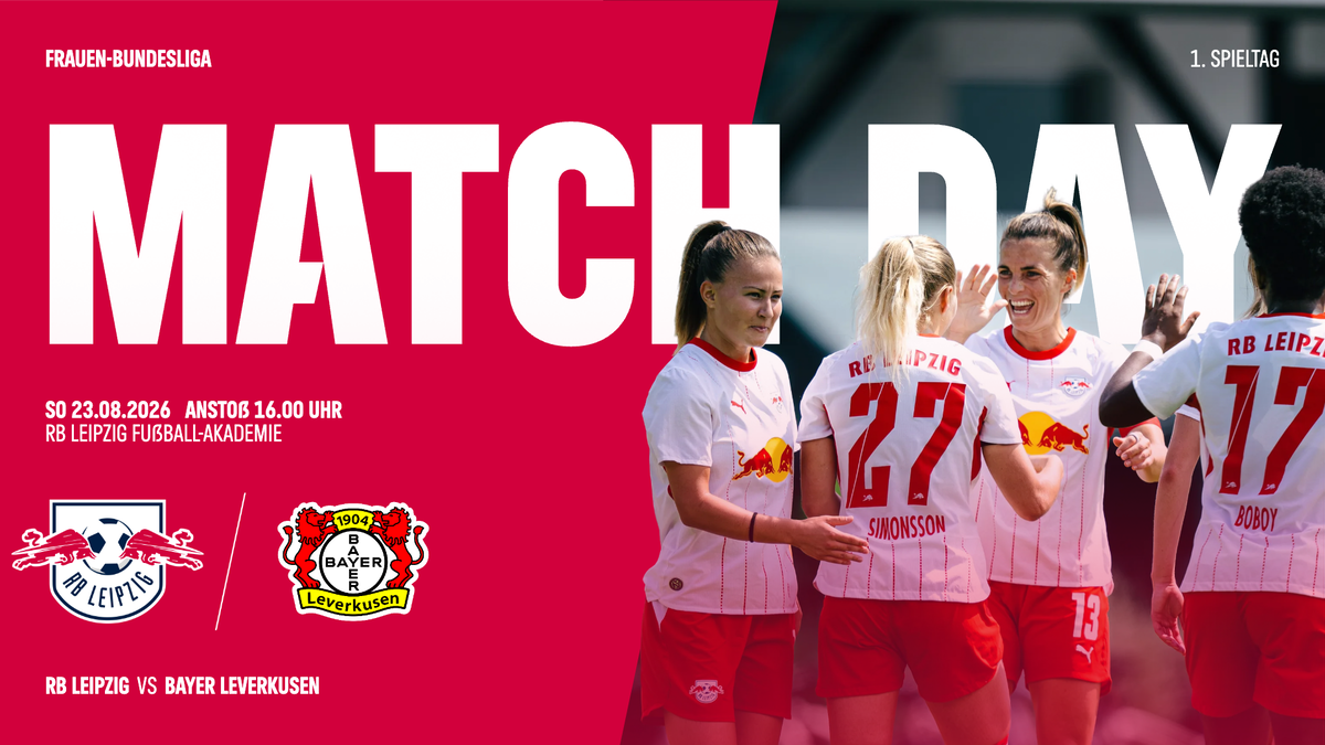 Titelbild der Veranstaltung Erstes Heimspiel! RB Leipzig - Bayer 04 Leverkusen | Google Pixel Frauen-Bundesliga