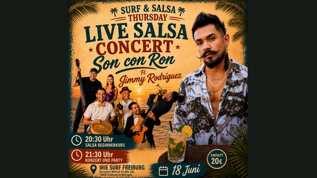Salsa Live Konzert mit Son con Ron ft. Jimmy Rodriguez