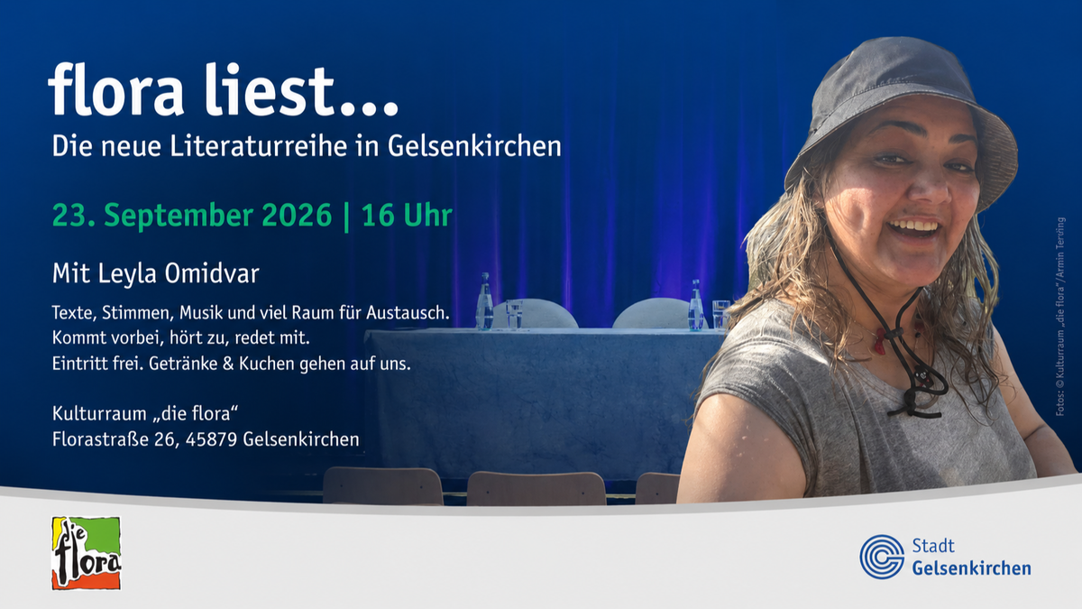 Titelbild der Veranstaltung flora liest... - Literatur live in Gelsenkirchen