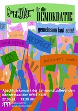 Mit Getöne und Getöse für die Demokratie - Abschlusskonzert der Lehramtsstudierenden der HfMT Köln