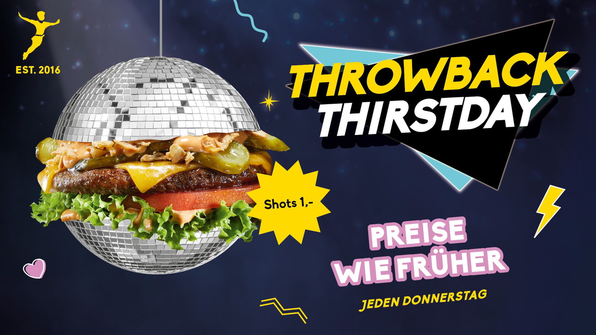 Titelbild der Veranstaltung Throwback Thirstday