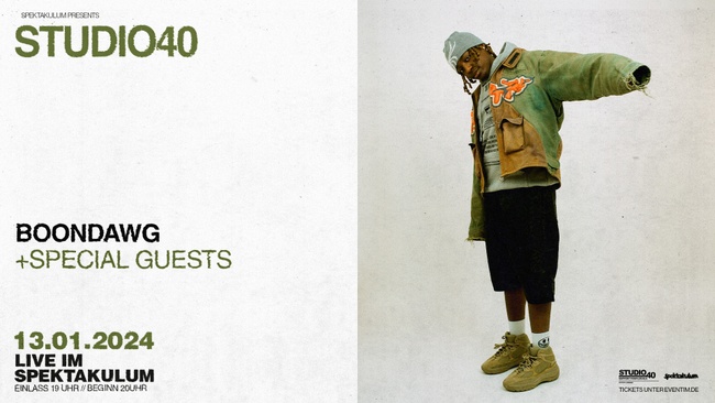 Studio40 presents Boondawg + Special Guests
