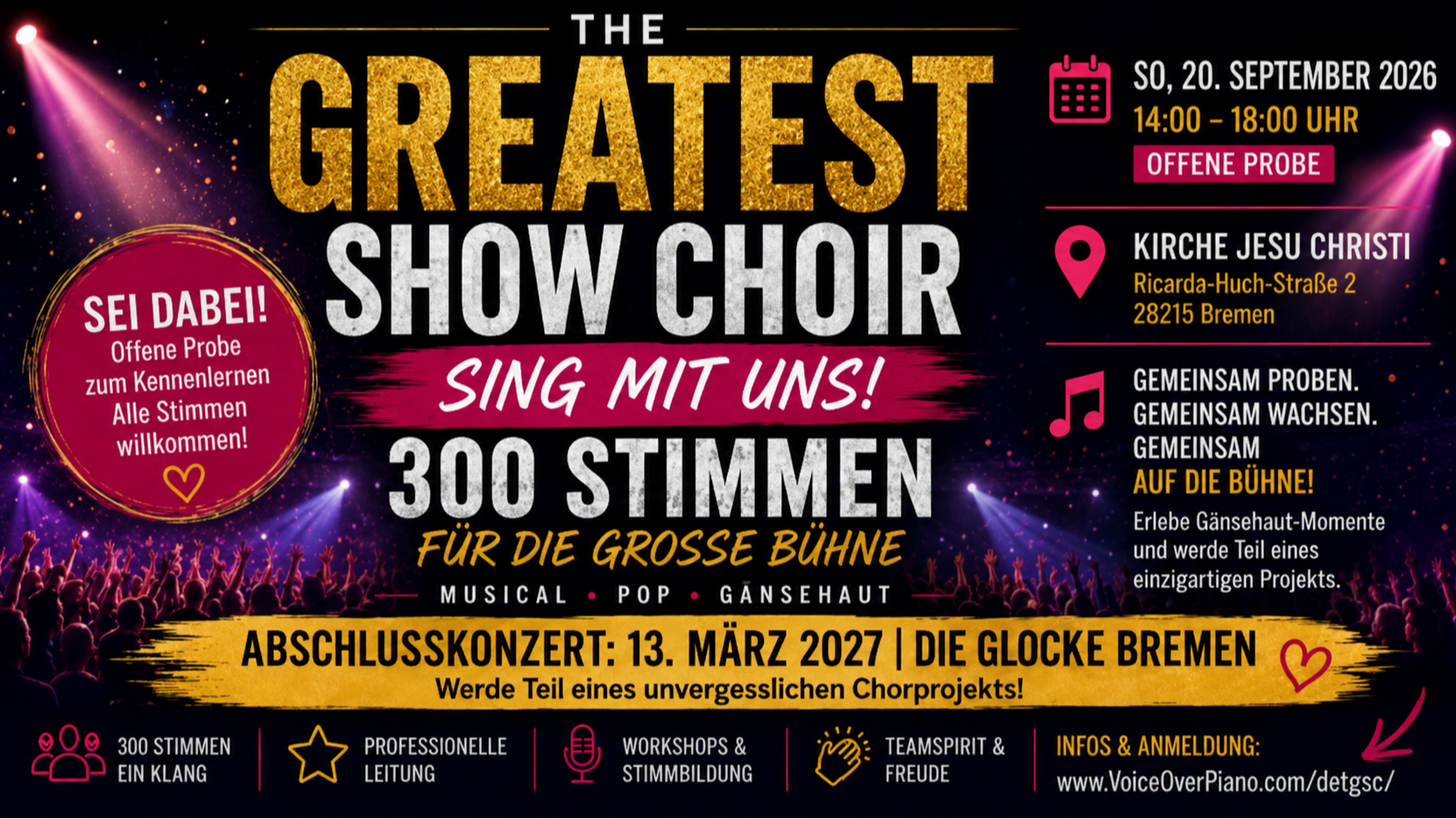The Greatest Show Choir – 300 Stimmen für die große Bühne