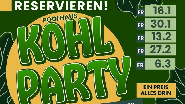 KOHLPARTY 2026 im Poolhaus Bremen
