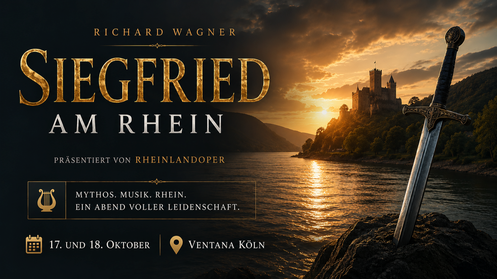 RheinlandOper präsentiert "Richard Wagner -  Siegfried am Rhein"