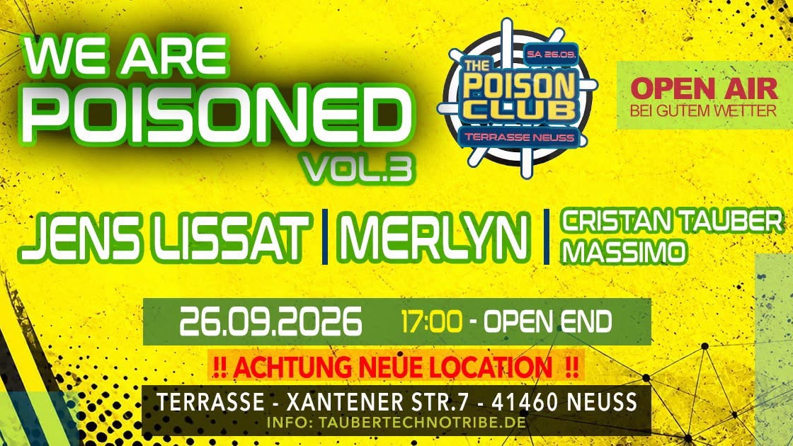 Titelbild der Veranstaltung We Are Poisoned Vol. 3