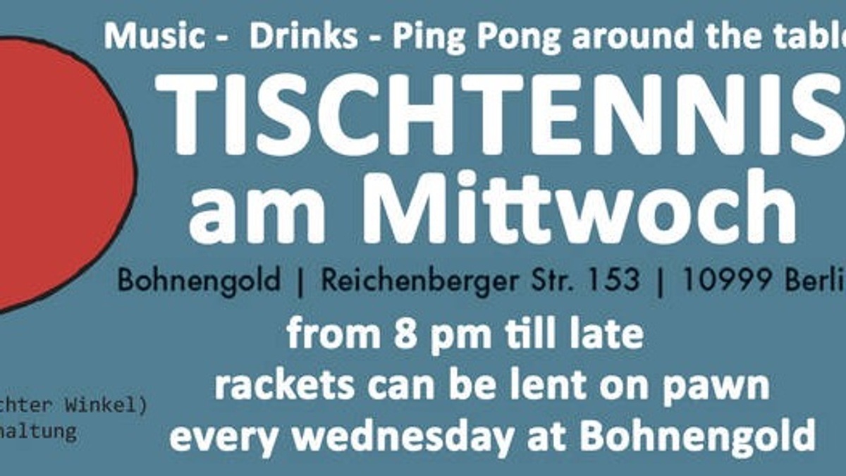 Tischtennis am Mittwoch im Bohnengold