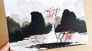 Nature & Clouds - Aquarell Landschaft