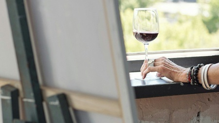 Vino & Arte, Malkurs, Wein und Fingerfood