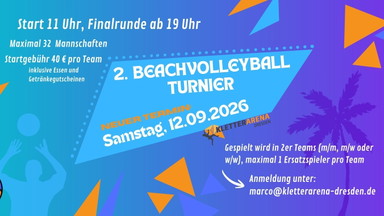 Beachvolleyballturnier Kletterarena Dresden