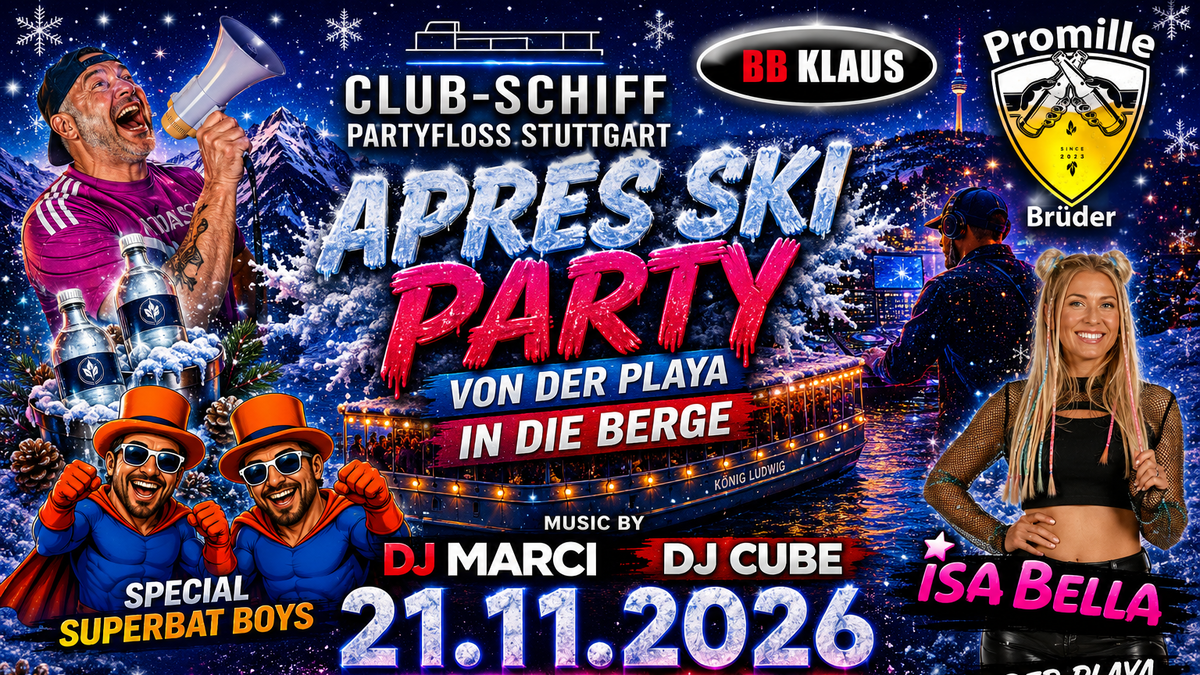 Apres Ski Party von der Playa in die Berge