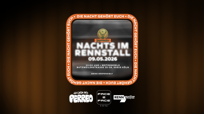 JÄGERMEISTER NACHTS IM RENNSTALL