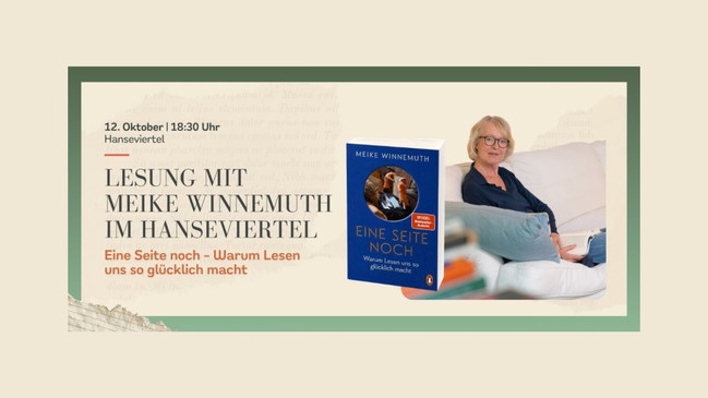 Lesung mit Meike Winnemuth im Hanseviertel