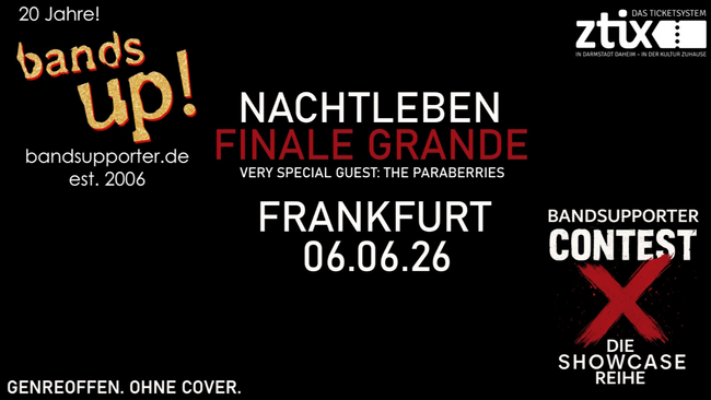Bandsupporter Contest 2026 - FINALE GRANDE - Nachtleben Frankfurt