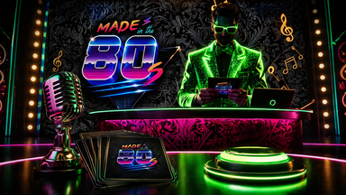 80er Jahre Popkultur Quiz mit Digitalbuzzer und großer XXL Projektion mit Gameshow Elementen