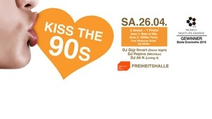 Kiss the 90s - Münchens größte 90er Party I 🎁 1x Vodka Bull Welcome I SA.26.04. ab 20 Uhr!