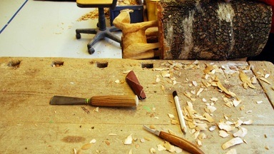 Holzskulptur intensiv