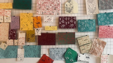 Druck-Workshop mit Vintage Musterwalzen