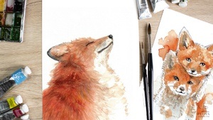 Aquarell-Workshop: Tiere mit Fell in Aquarell