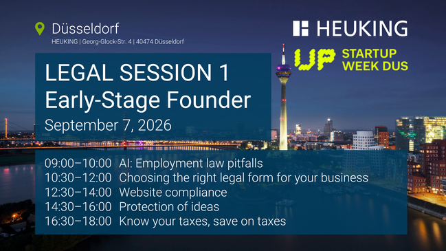 HEUKING Legal Session 1: Early-Stage Founder