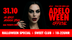 🎭 ADELOWEEN – Adele Halloween Special | Sweet Club München (2nd Floor) | Free Cocktails 18-19Uhr