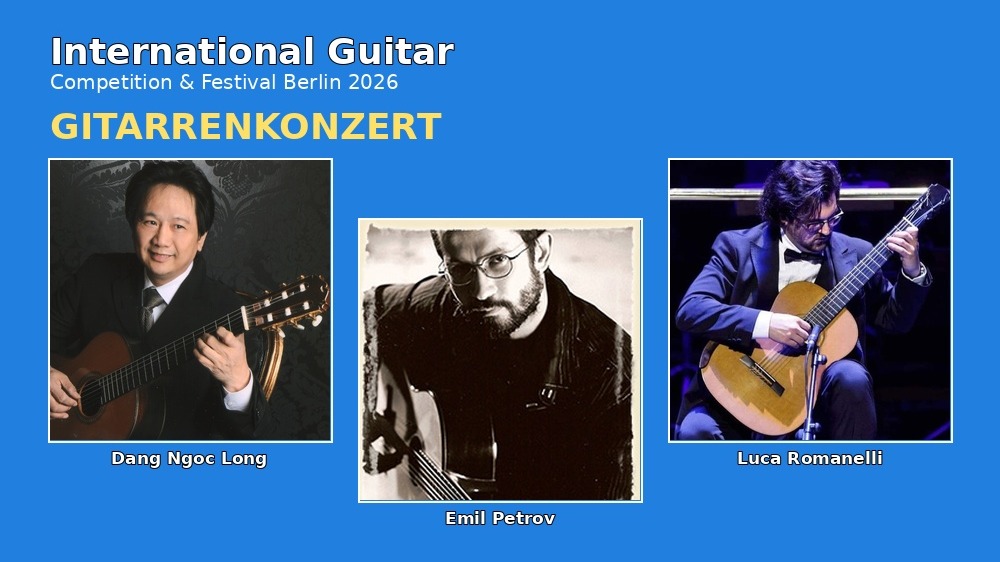 Titelbild der Veranstaltung 20 Jahre Internationaler Gitarrenwettbewerb Berlin